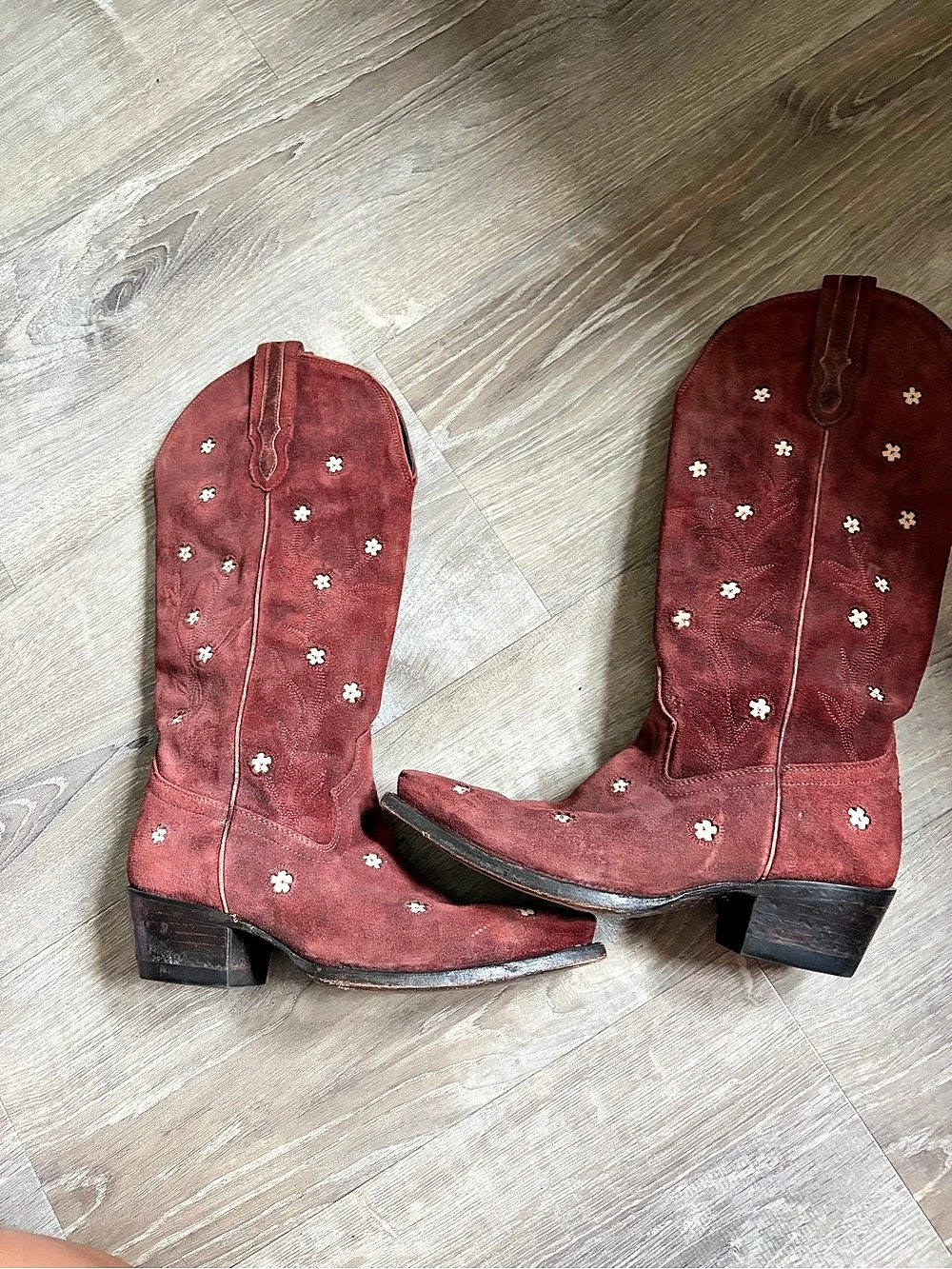 Tecovas x Kristopher Brock Annie suede in Brick - limited edition